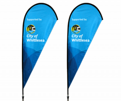 Teardrop flag banner