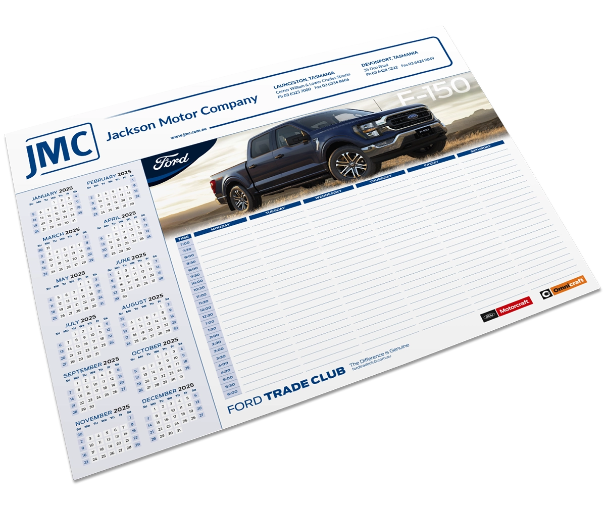 Printing Services Melbourne - Calendar Year Desk Pad