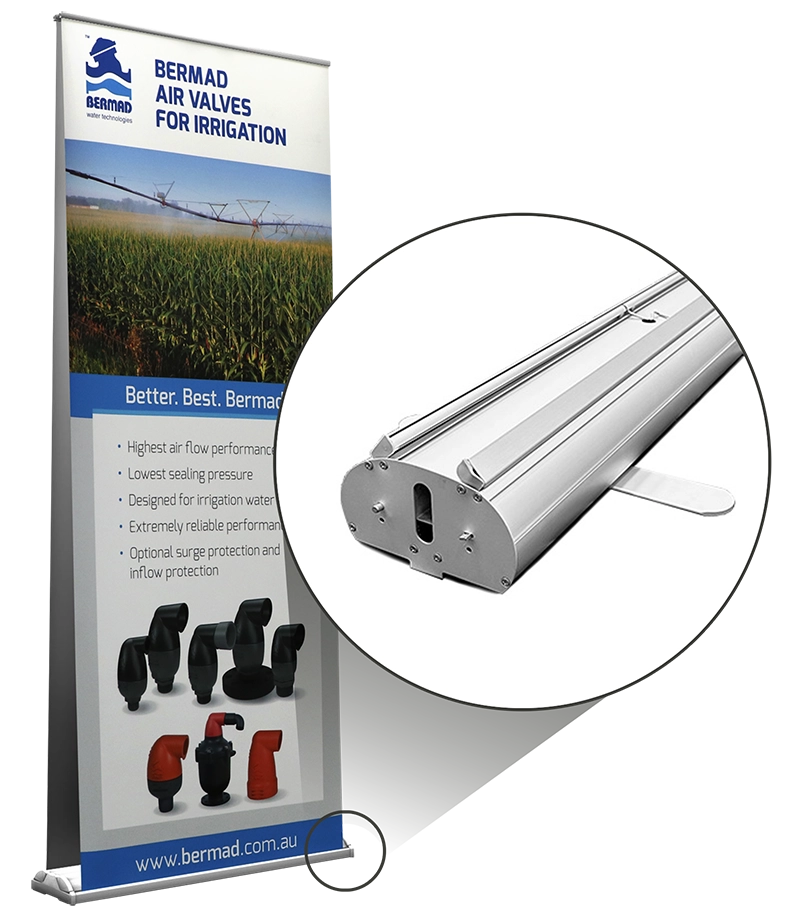 Double-sided pull-up banner